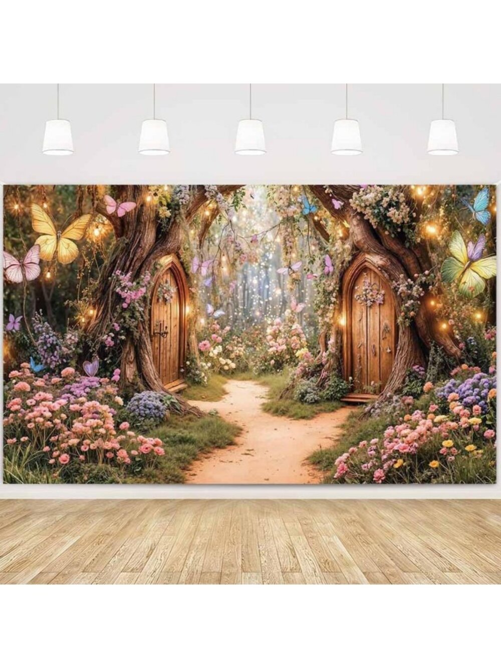 Enchanted Forest Backdrop 10x8FT - Fairy Tale Garden Photography Decor for